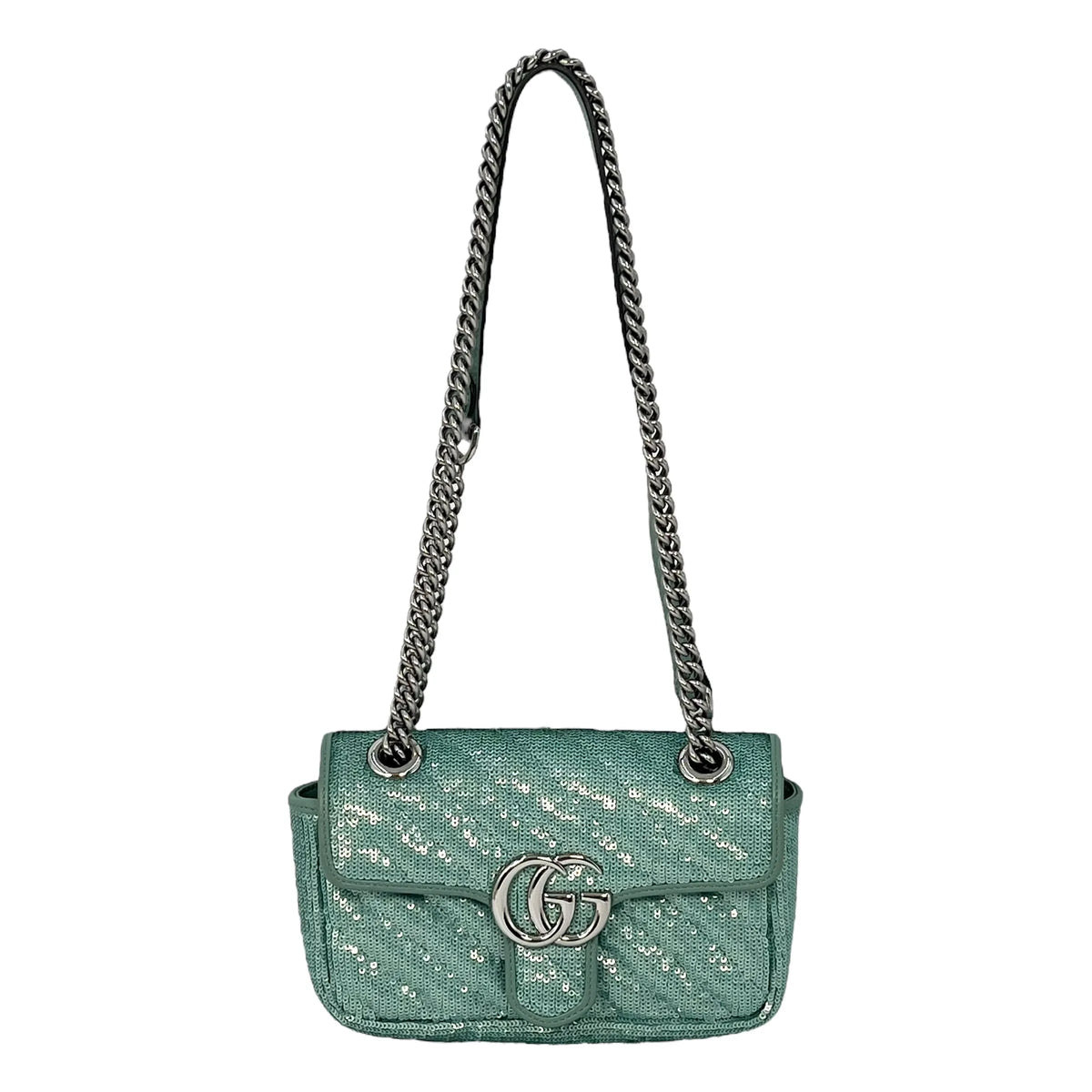 GUCCI GG マーモント ミニ スパンコール ショルダーバッグ GUCCI GG マーモント ミニ スパンコール ショルダーバッグ