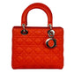 Dior Lady Dior Handbag Shoulder Bag - Orange 