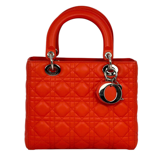Dior Lady Dior Handbag Shoulder Bag - Orange 