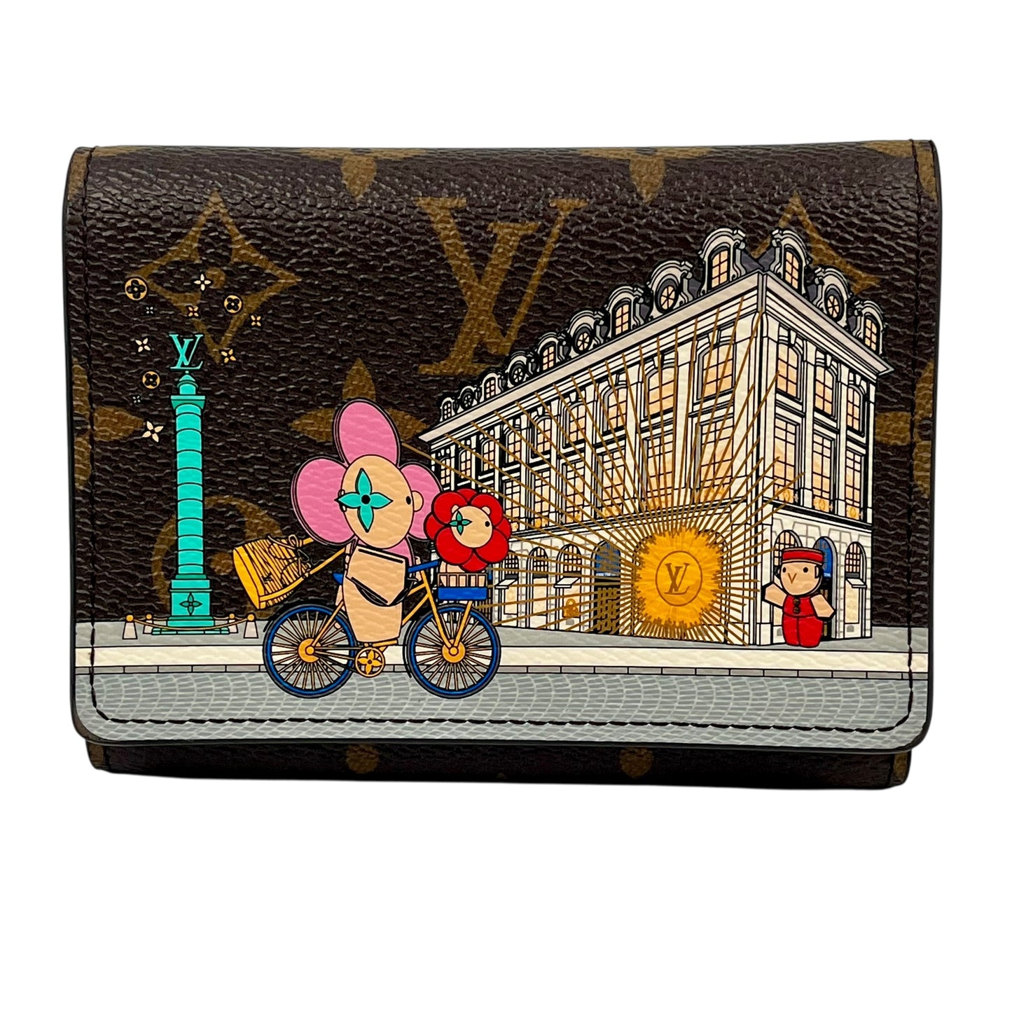 Louis Vuitton Monogram Canvas Portefeuille Victorine Tri-fold Compact Wallet - Brown 