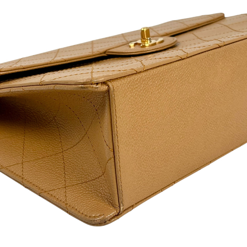 CHANEL Matelasse 30 Caviar Leather Chain Shoulder Bag - Brown 