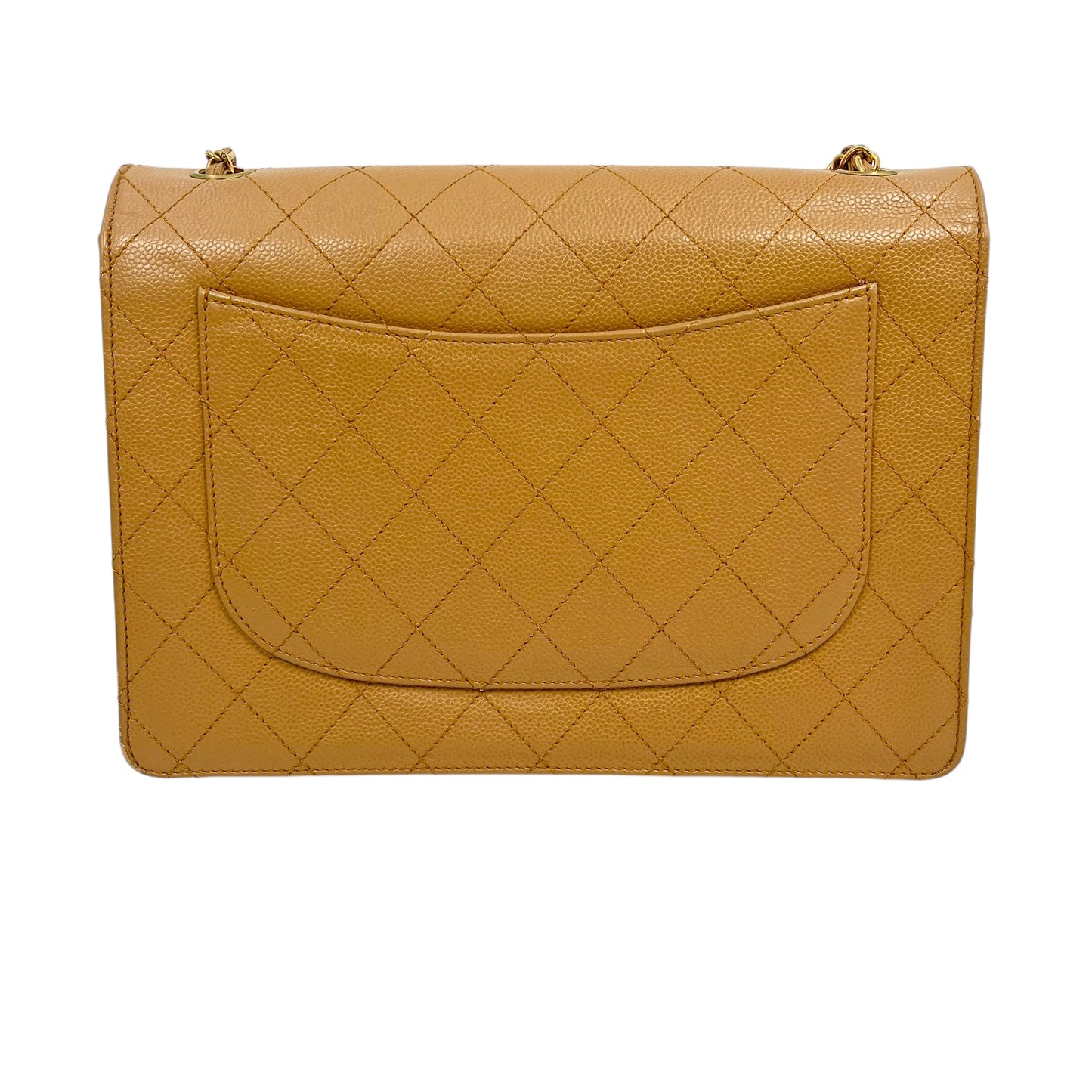 CHANEL Matelasse 30 Caviar Leather Chain Shoulder Bag - Brown 