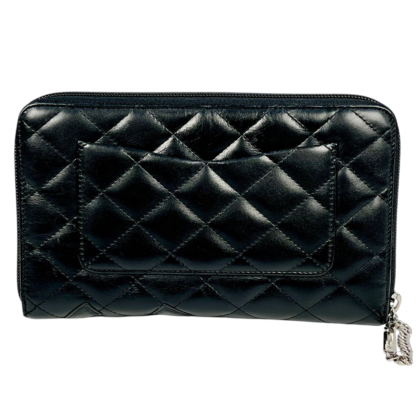CHANEL Cambon Calfskin Long Wallet - Black 