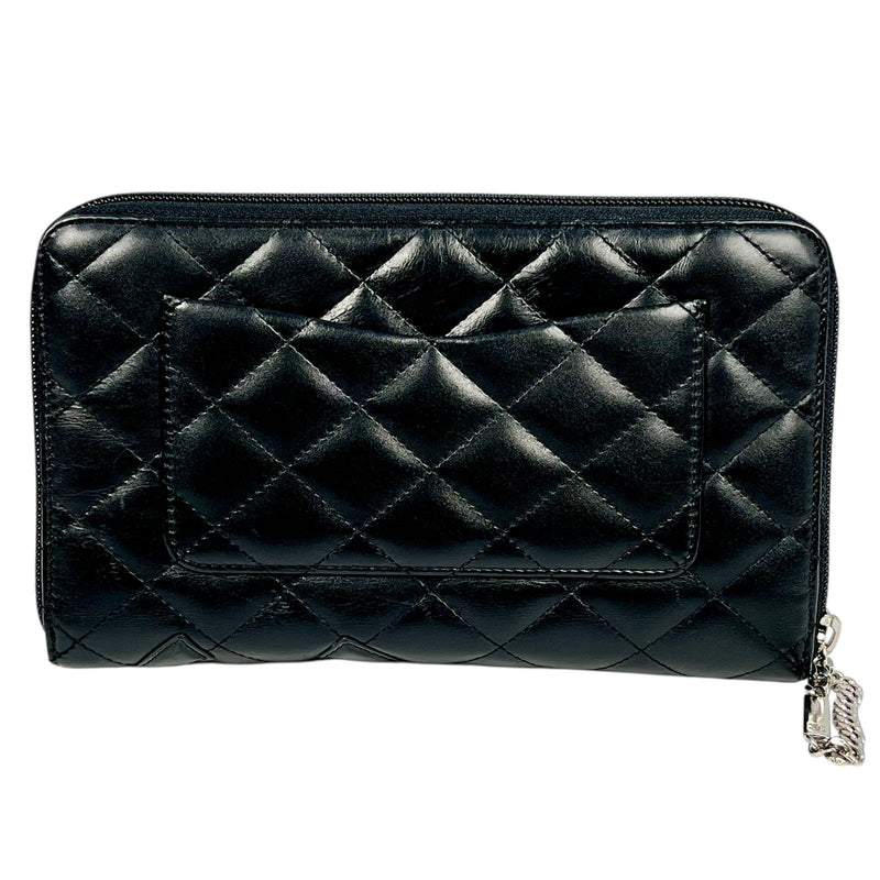 CHANEL Cambon Calfskin Long Wallet - Black 