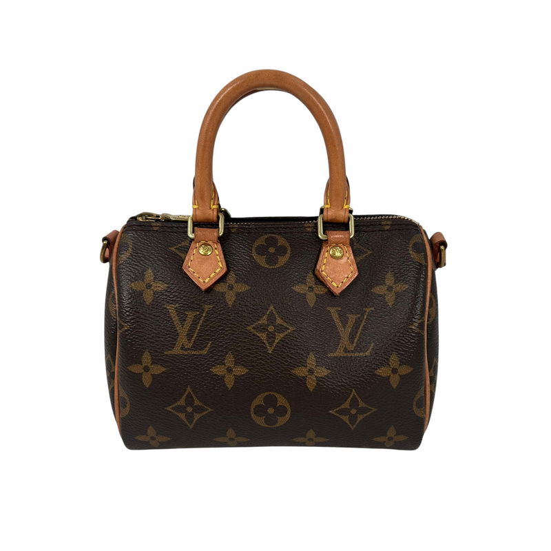 Louis Vuitton モノグラム キャンバス ナノ スピーディ ミニバッグ ショルダーバッグ - ブラウン
