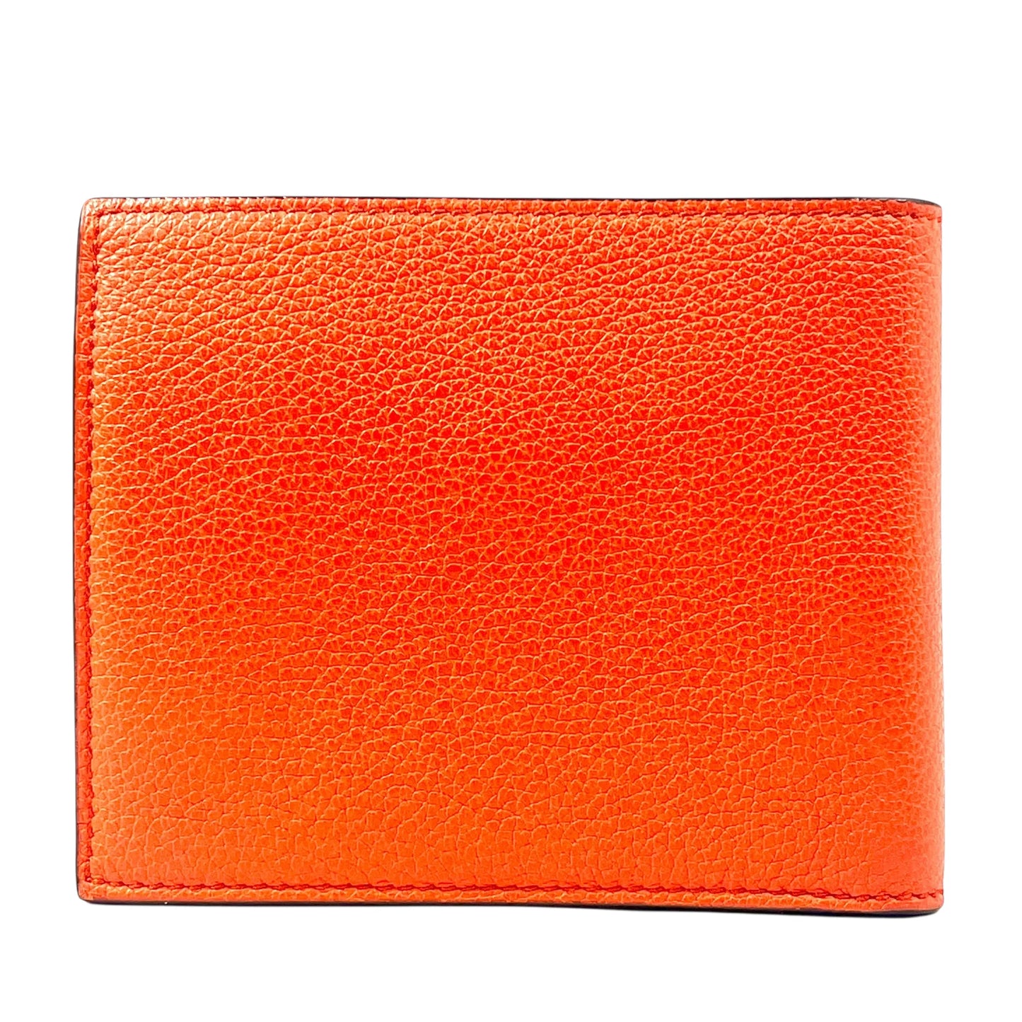 GUCCI GG Logo Embossed Bifold Compact Wallet - Orange 