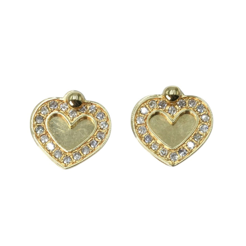 Diamond Heart Earrings - 18KYG - 06796 