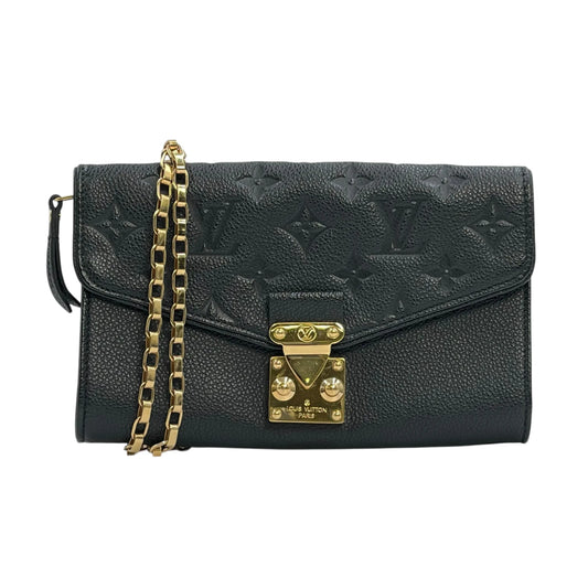 Louis Vuitton Monogram Empreinte Pochette Saint-Germain Chain Wallet - Black 