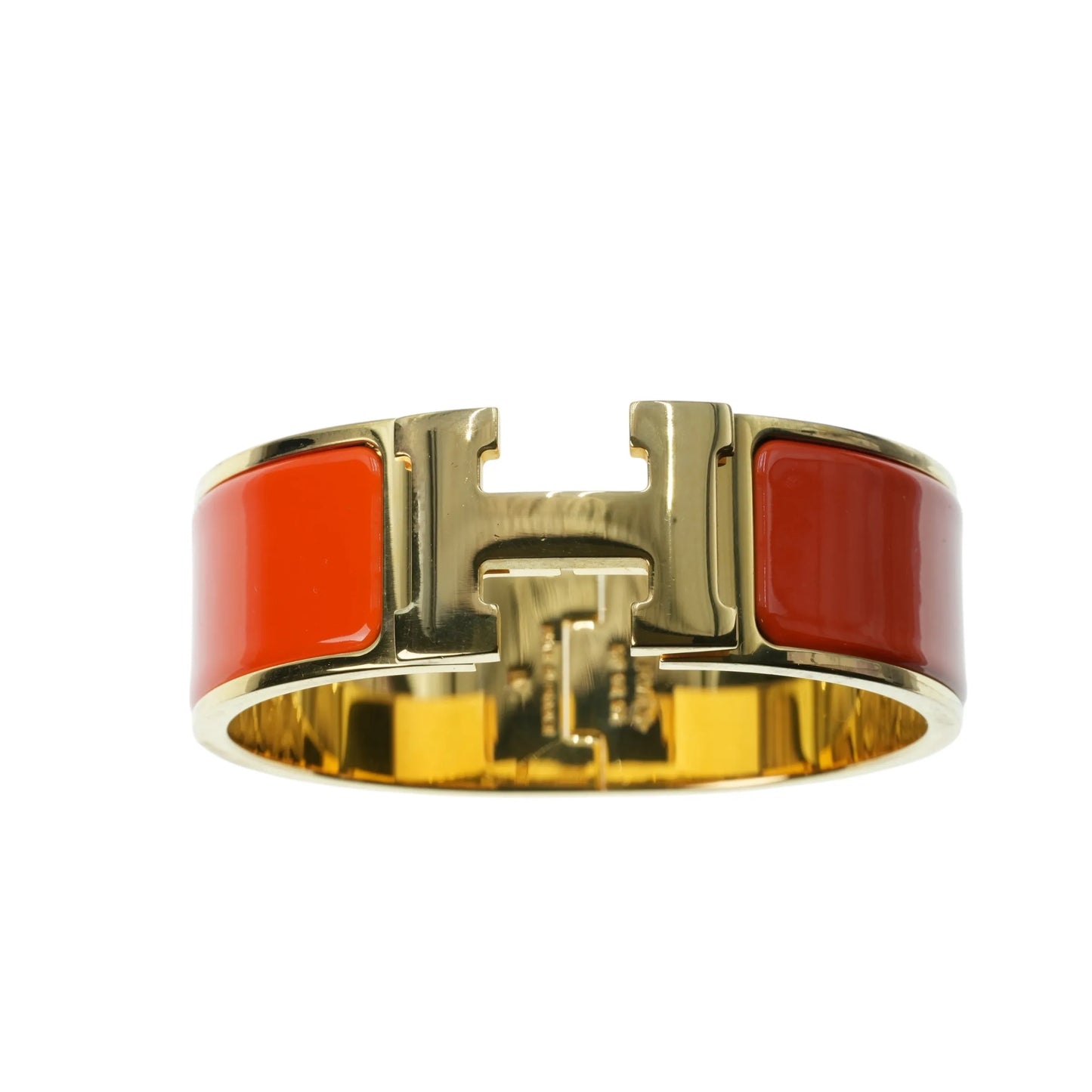 Hermès クリッククラックH エナメル GM ブレスレット アクセサリー - オレンジ