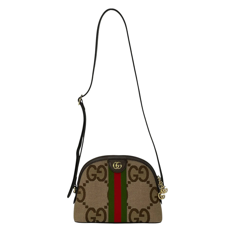 GUCCI Ophidia Jumbo GG Small Shoulder Bag - Brown 