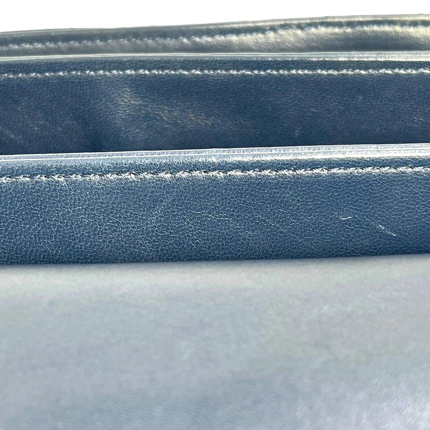 CHANEL Calfskin Matelassé Top Handle Trendy CC Handbag with Chain Shoulder Bag - Navy 