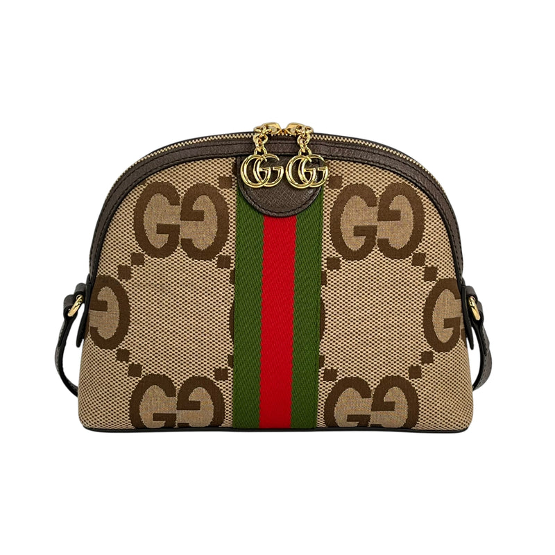 GUCCI Ophidia Jumbo GG Small Shoulder Bag - Brown 