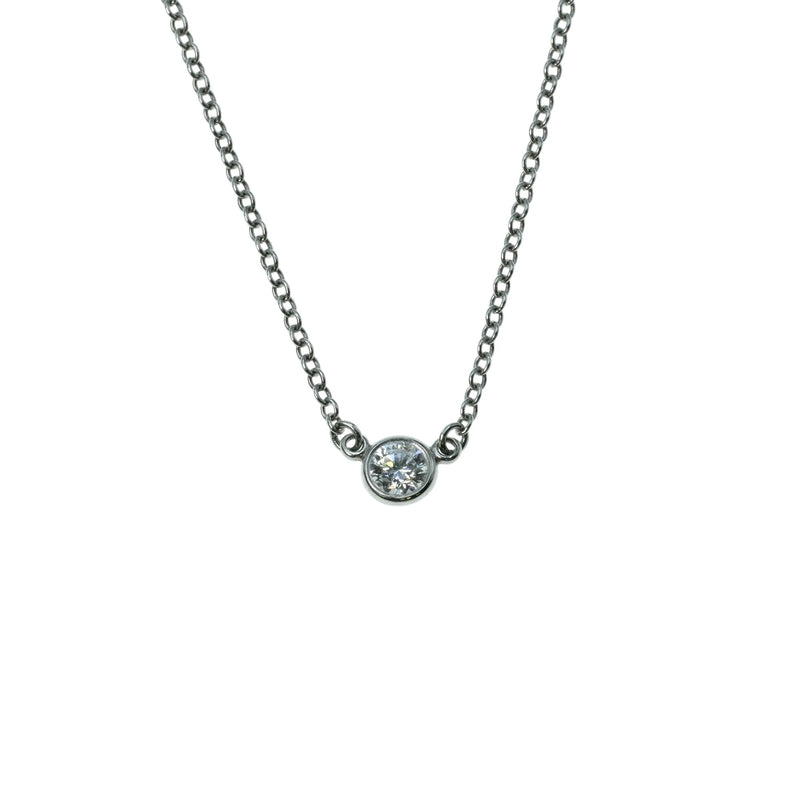 Tiffany & Co バイザヤード ダイヤモンド プラチナ ネックレス - Pt950 - 34185