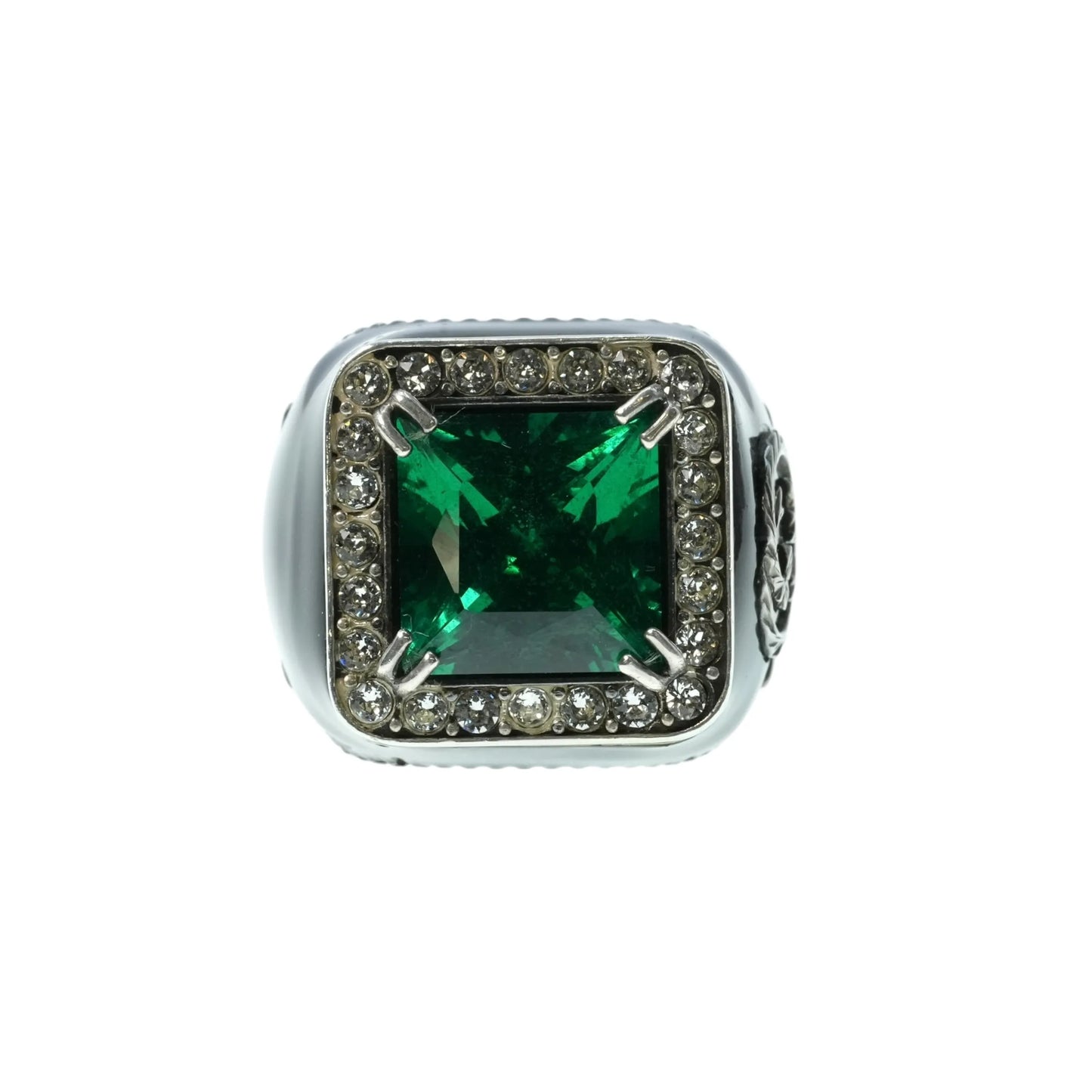 GUCCI Crystal GG Logo Ring - SV925 