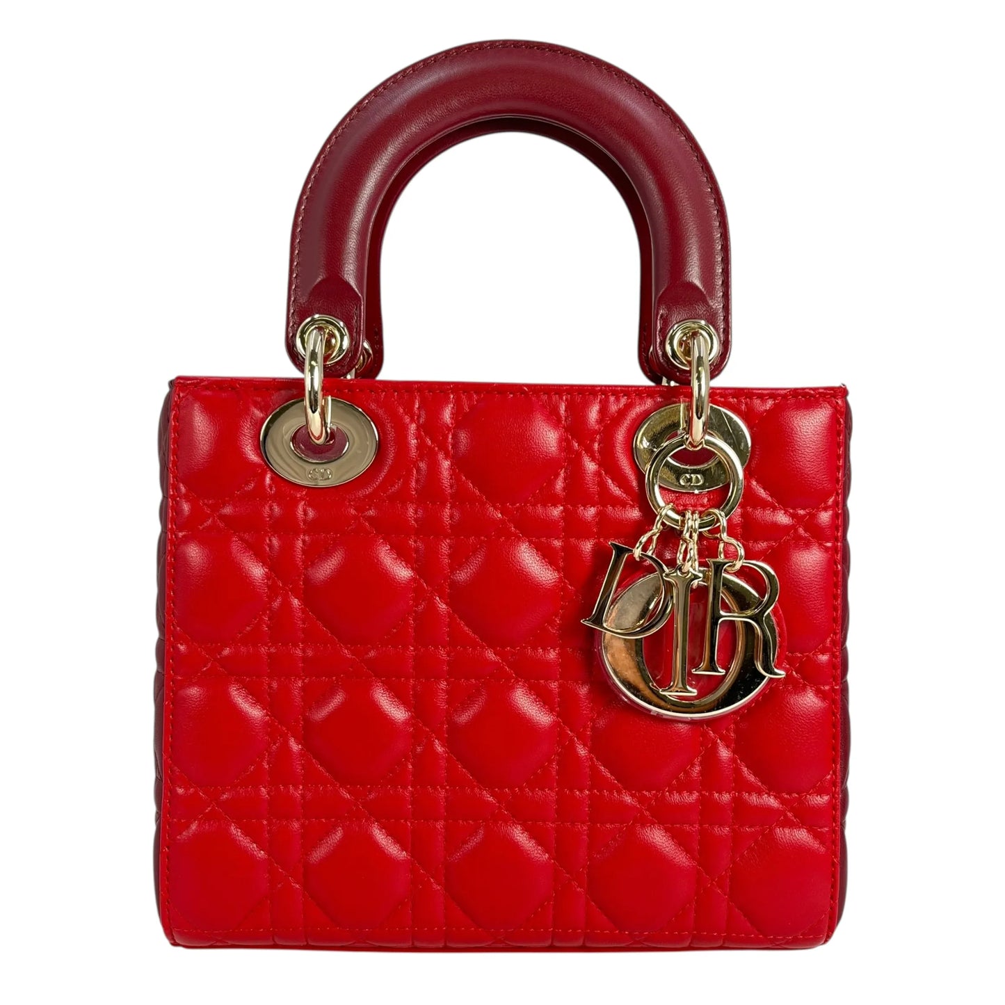 Dior Lady Dior Small Handbag - Red 