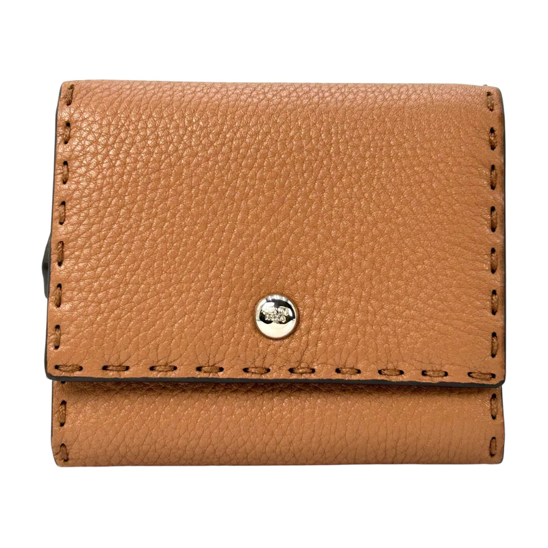 FENDI Selleria Compact Bifold Wallet - Brown 