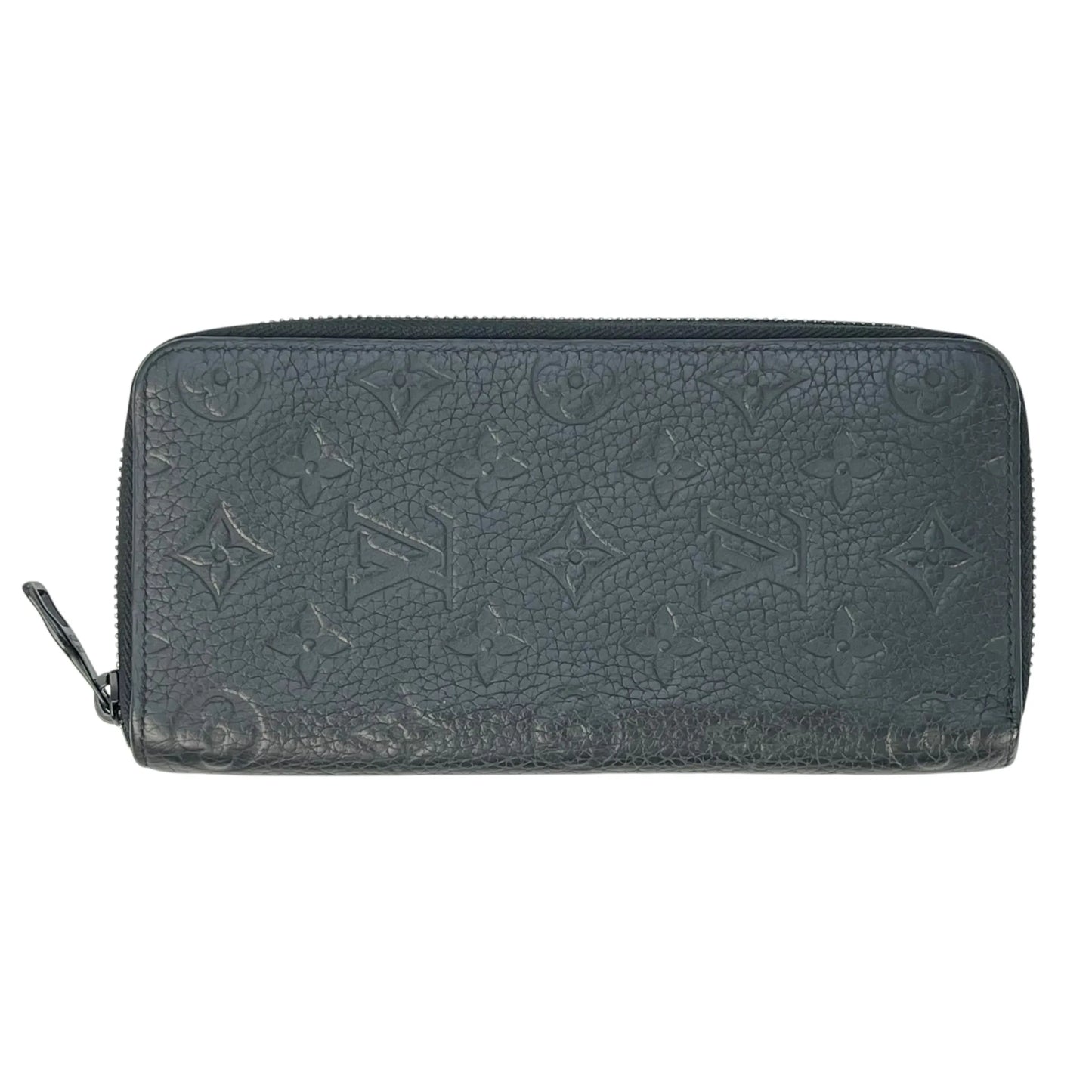 Louis Vuitton Vertical Monogram Taurillon Zippy Long Wallet - Black 