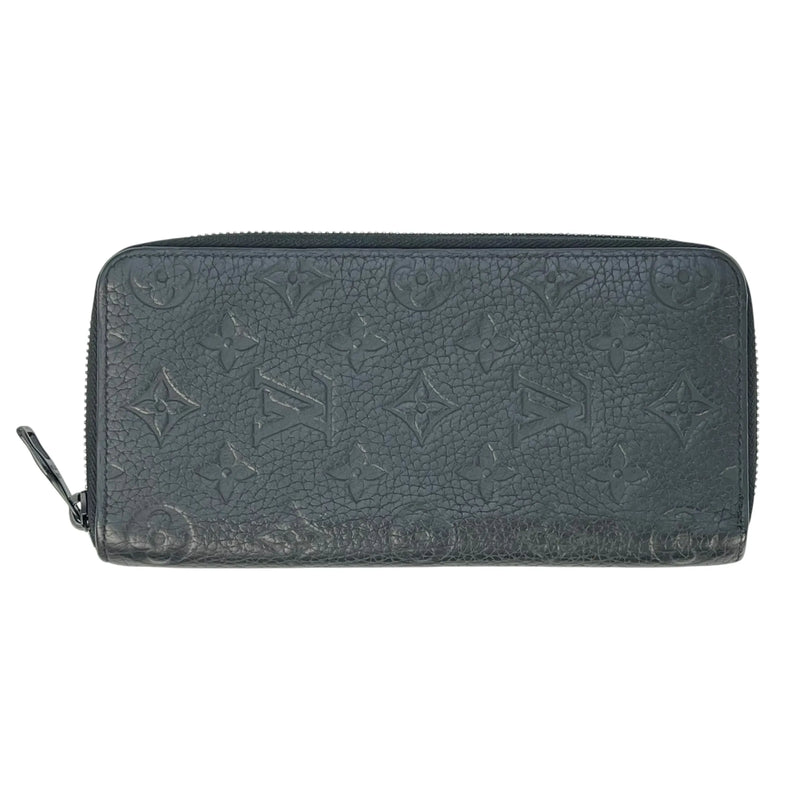 Louis Vuitton Vertical Monogram Taurillon Zippy Long Wallet - Black 