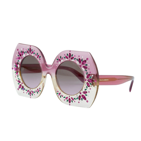 DOLCE &amp; GABBANA Rhinestone Sunglasses - Pink - 33982 