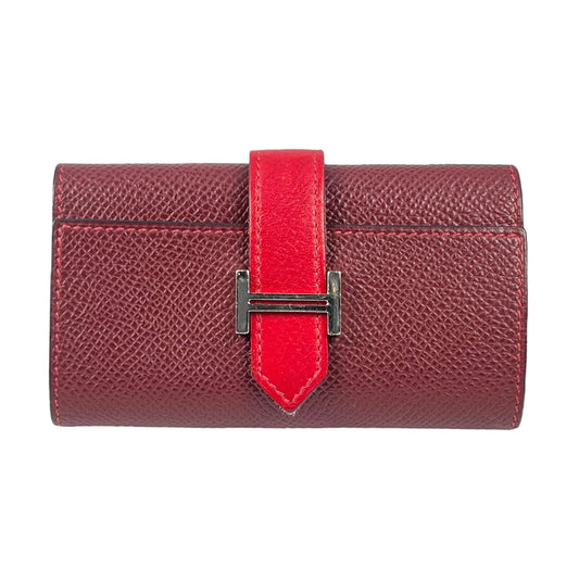 Hermès Bearn T Stamp (2015) Key Case - Rouge Red 