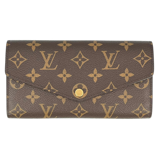 Louis Vuitton Monogram Canvas Sarah Portefeuille Long Wallet - Brown and Red - 35056 