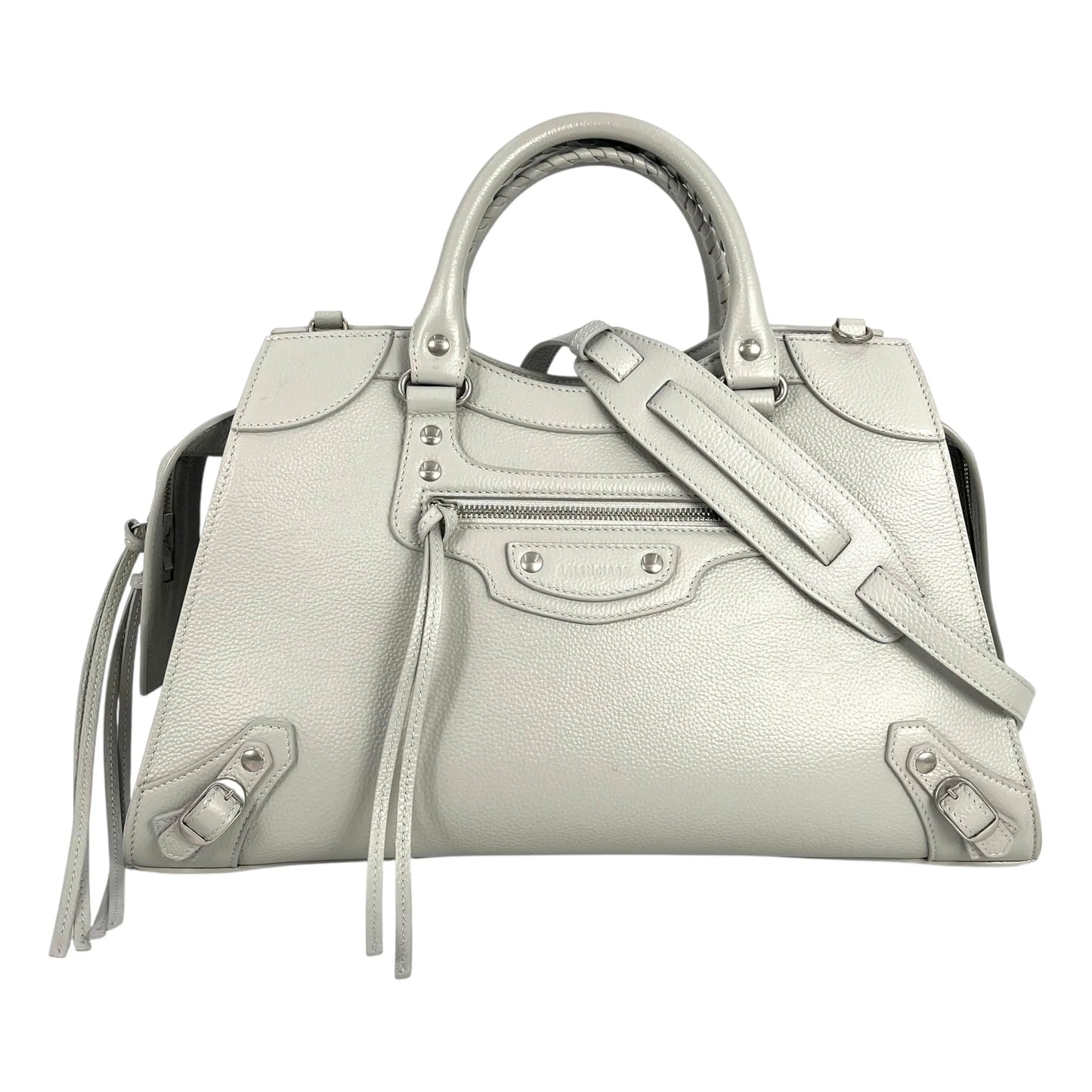 BALENCIAGA Neo Classic City Medium Top Handle Tote Bag Hand Bag - Gray 