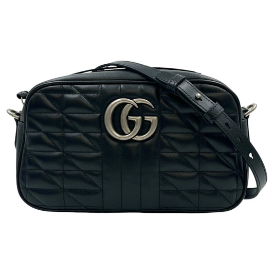 GUCCI GG Marmont Shoulder Bag - Black 