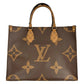 Louis Vuitton モノグラム キャンバス リバース ジャイアント オンザゴーMM ハンドバッグ ショルダーバッグ - ブラウン - 34948