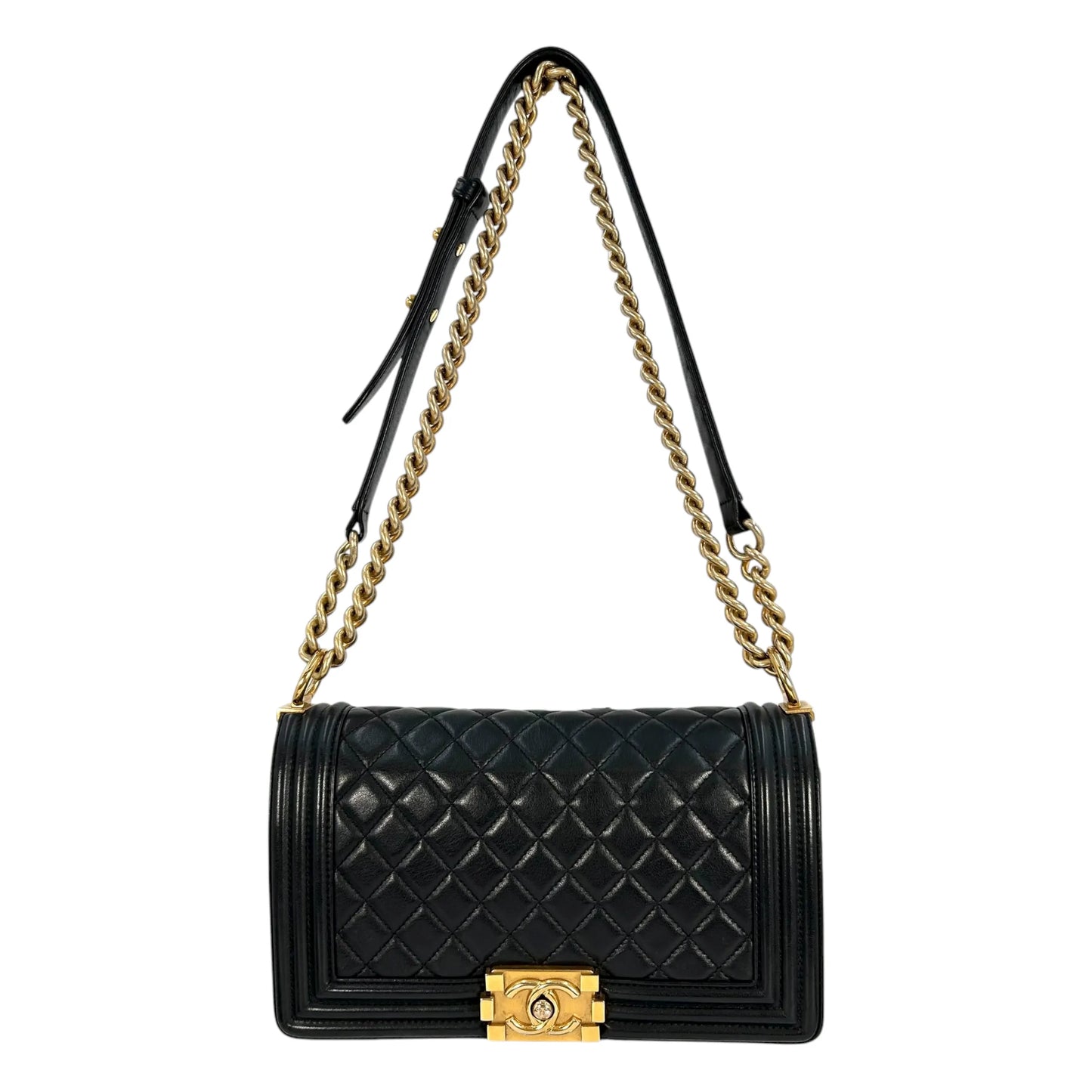 HOLD🔷CHANEL Boy Chanel Hand Bag Shoulder Bag - Black 