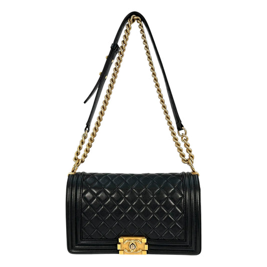 HOLD🔷CHANEL Boy Chanel Hand Bag Shoulder Bag - Black 