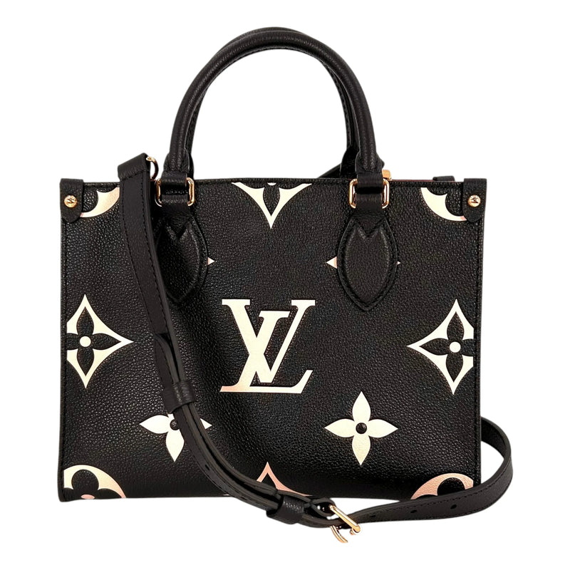 Louis Vuitton Monogram Empreinte On-the-Go PM Handbag/Shoulder Bag - Black 