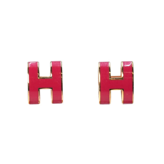 Hermès Mini Pop H Earring - Pink - Metal 
