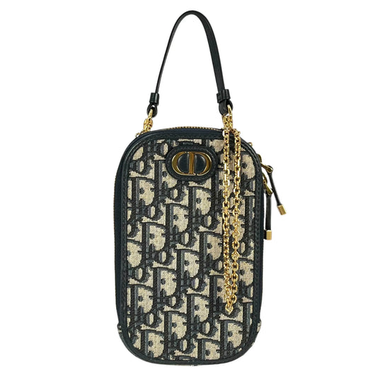 Christian Dior Montaigne Phone Case Chain Wallet - Navy 