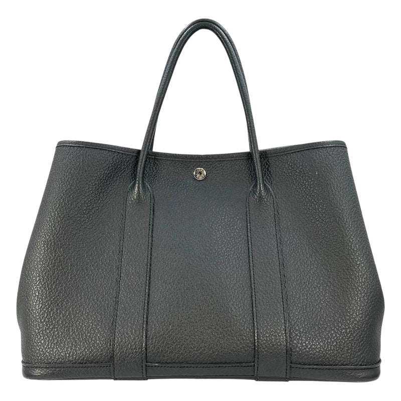 HERMES Garden Party PM Negonda X Stamped Tote Bag - Black 