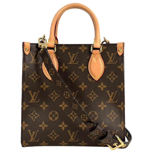 LOUIS VUITTON Sac Plat BB Monogram Canvas Hand Bag Shoulder Bag - Brown 