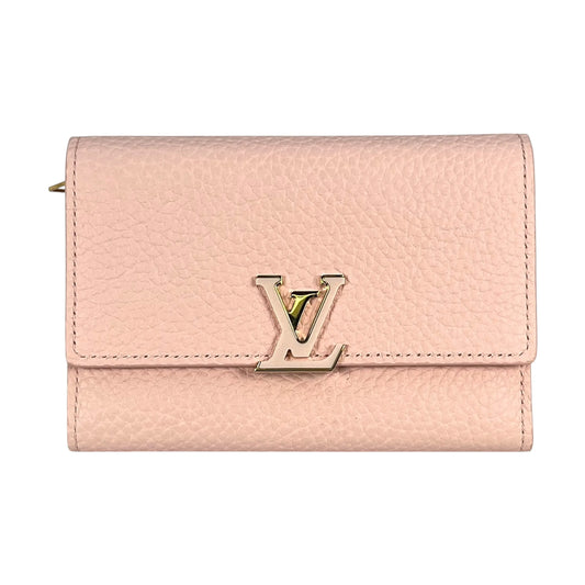 LOUIS VUITTON Portefeuille Capucines Compact Wallet - Pink 