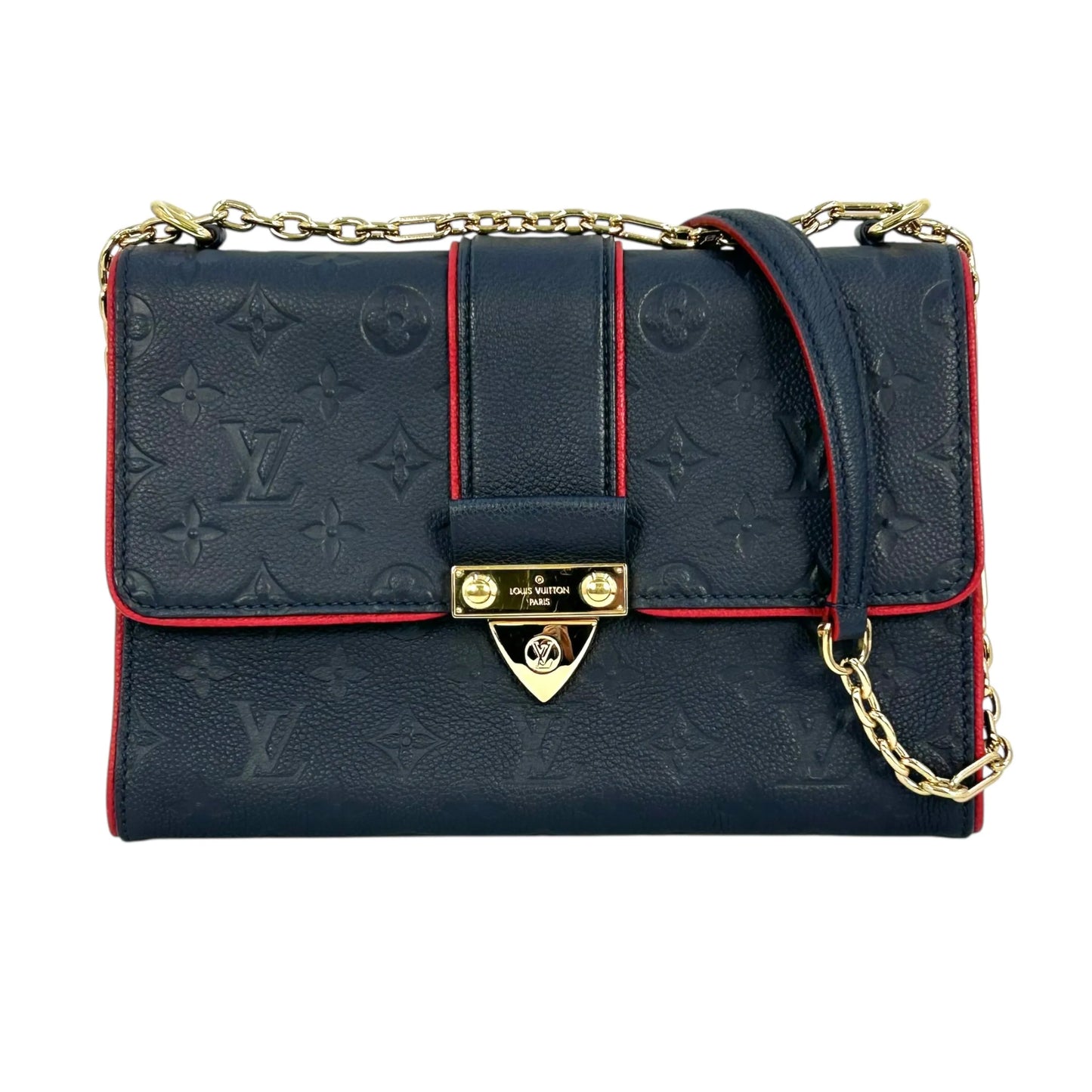 LOUIS VUITTON Saint-Sulpice PM Monogram Empreinte Shoulder Bag - Navy