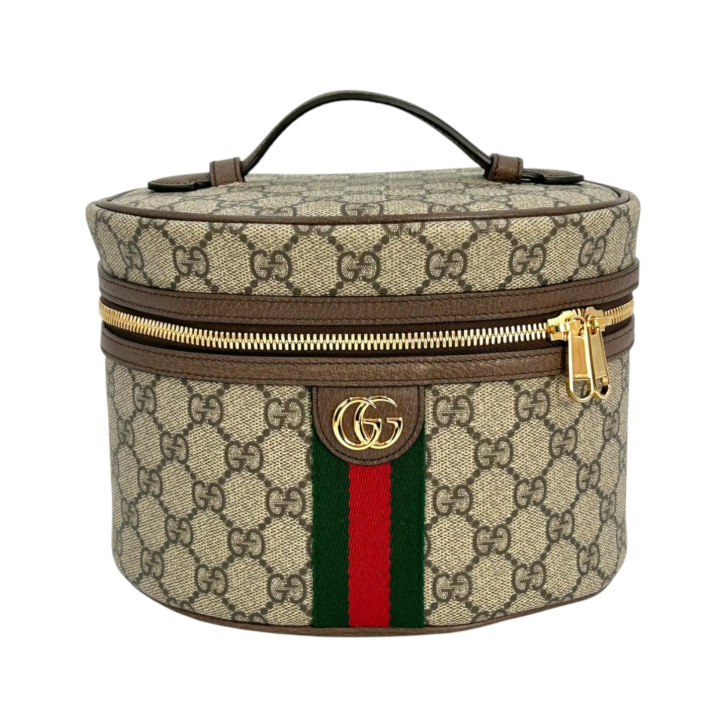 GUCCI オフィディア GGスプリーム キャンバス コスメティックケース ハンドバッグ - ブラウン