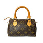 LOUIS VUITTON モノグラム ミニ スピーディ ハンドバッグ - ブラウン