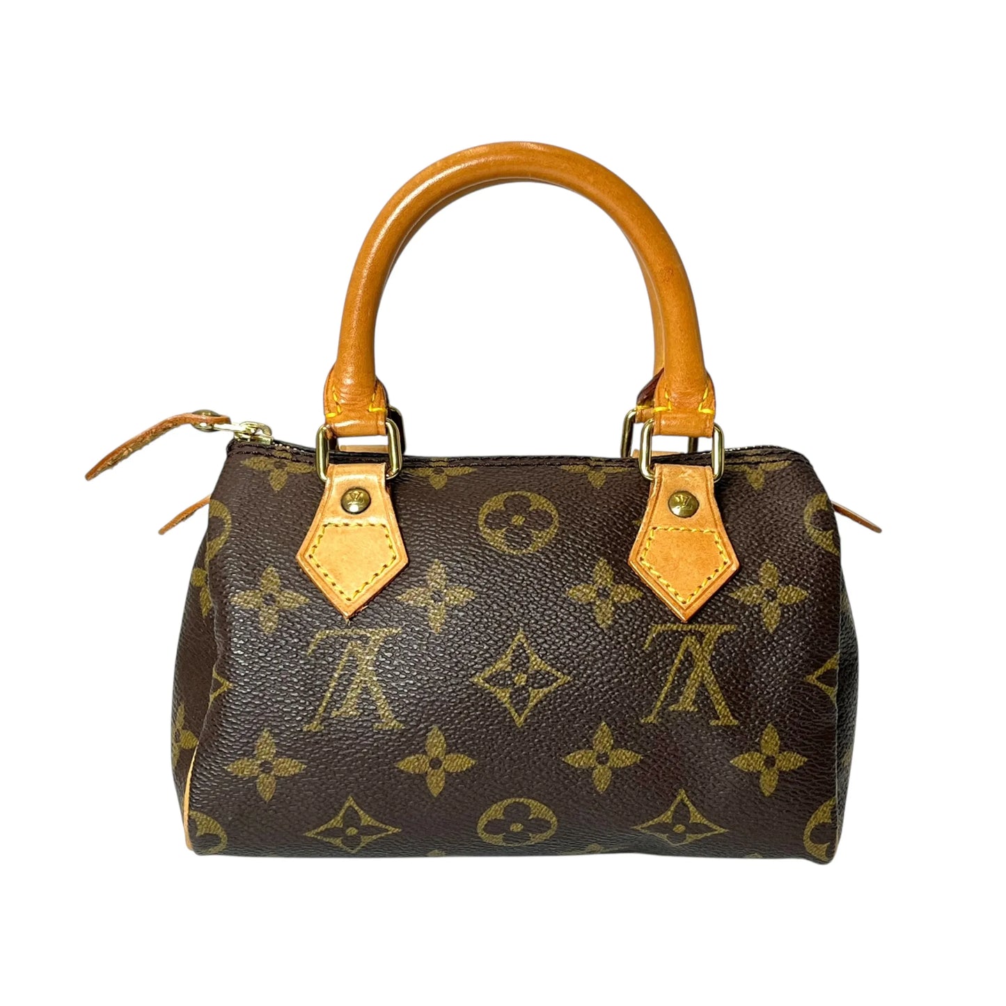 LOUIS VUITTON モノグラム ミニ スピーディ ハンドバッグ - ブラウン