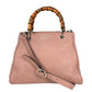 GUCCI Bamboo Leather Handbag/Shoulder Bag - Pink 