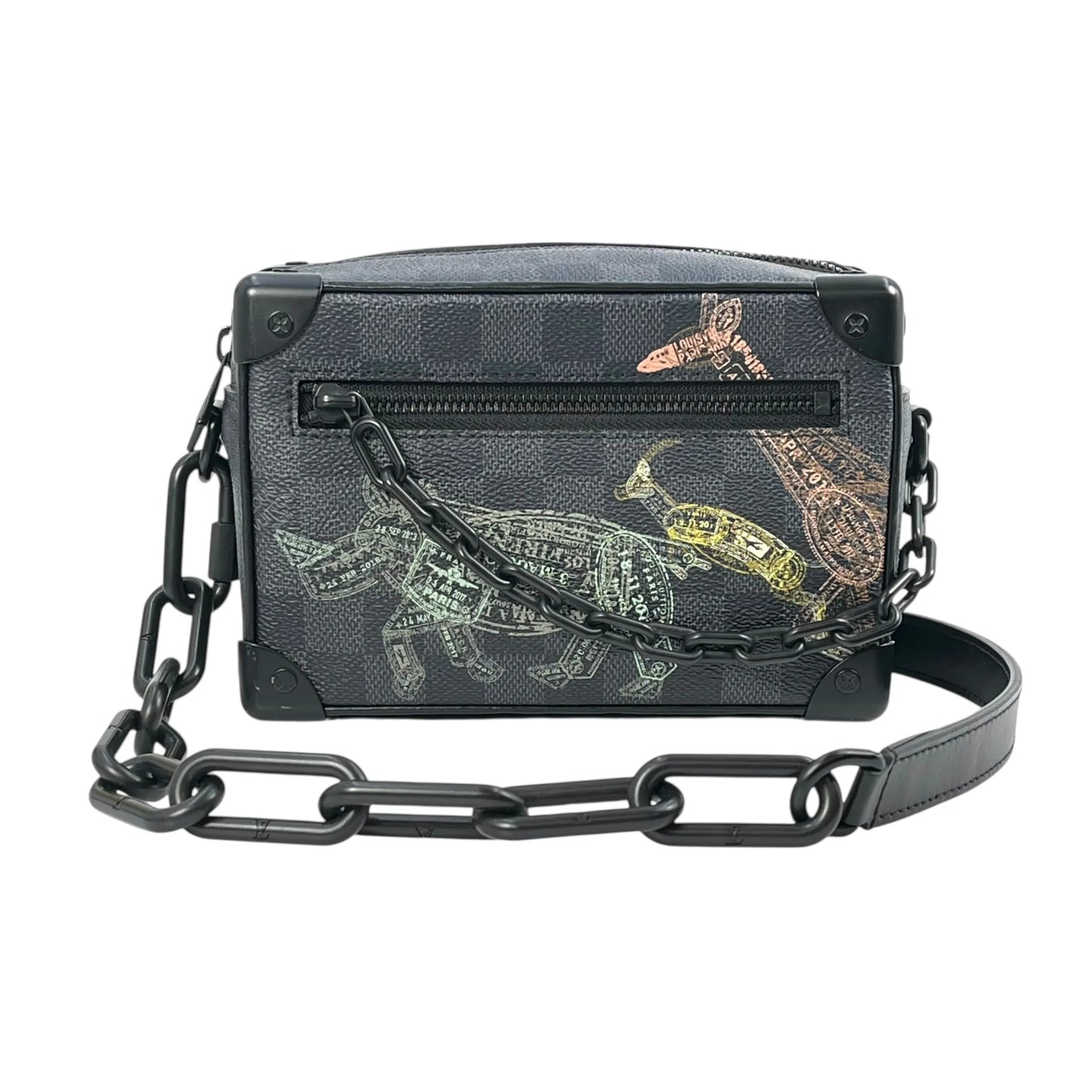 LOUIS VUITTON ミニ ソフト トランク モノグラム エクリプス ショルダーバッグ - ブラック