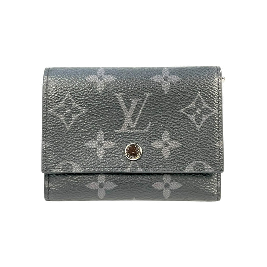 LOUIS VUITTON Monogram Eclipse Compact Wallet - Black 