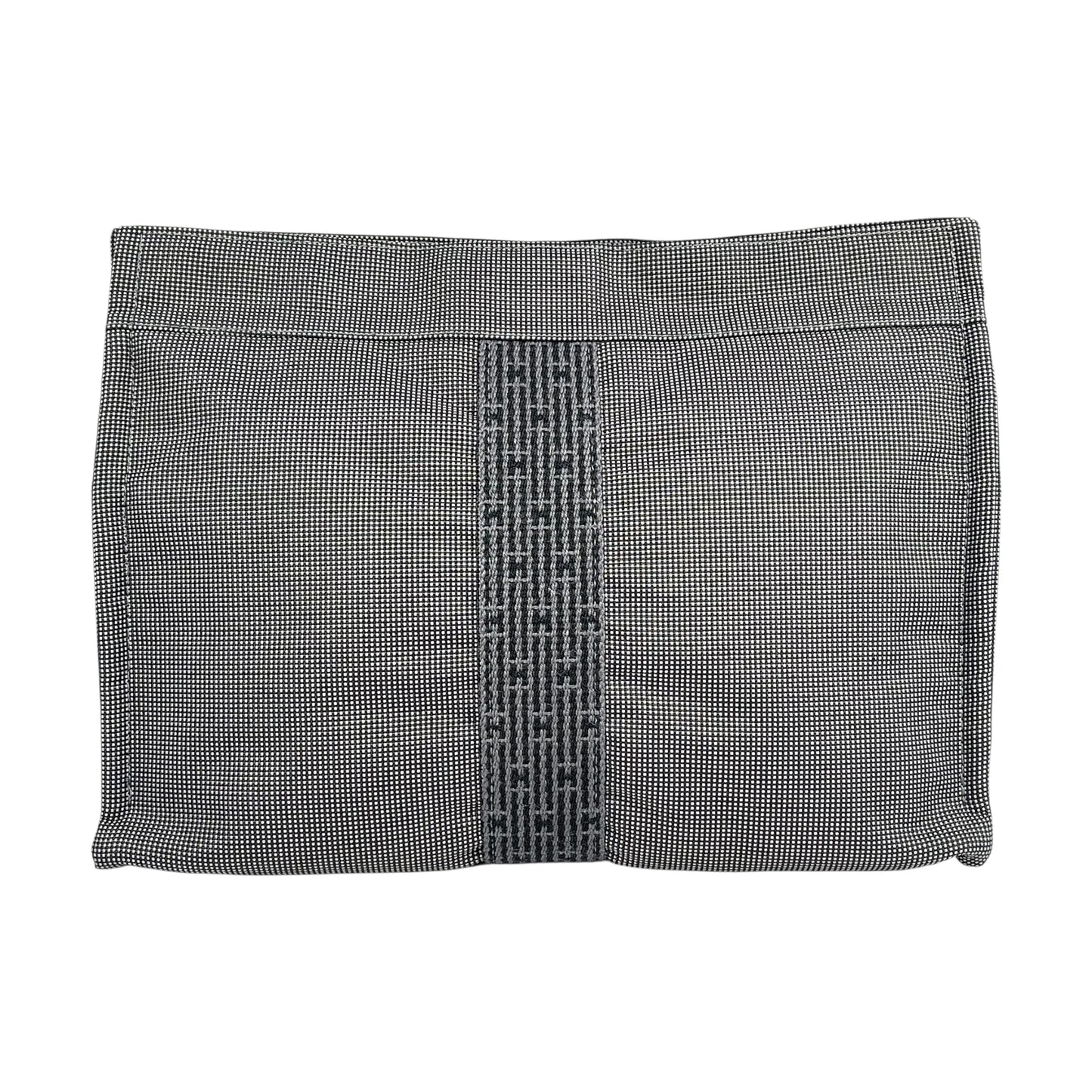 HERMES Air Line Canvas Clutch Bag - Grey 