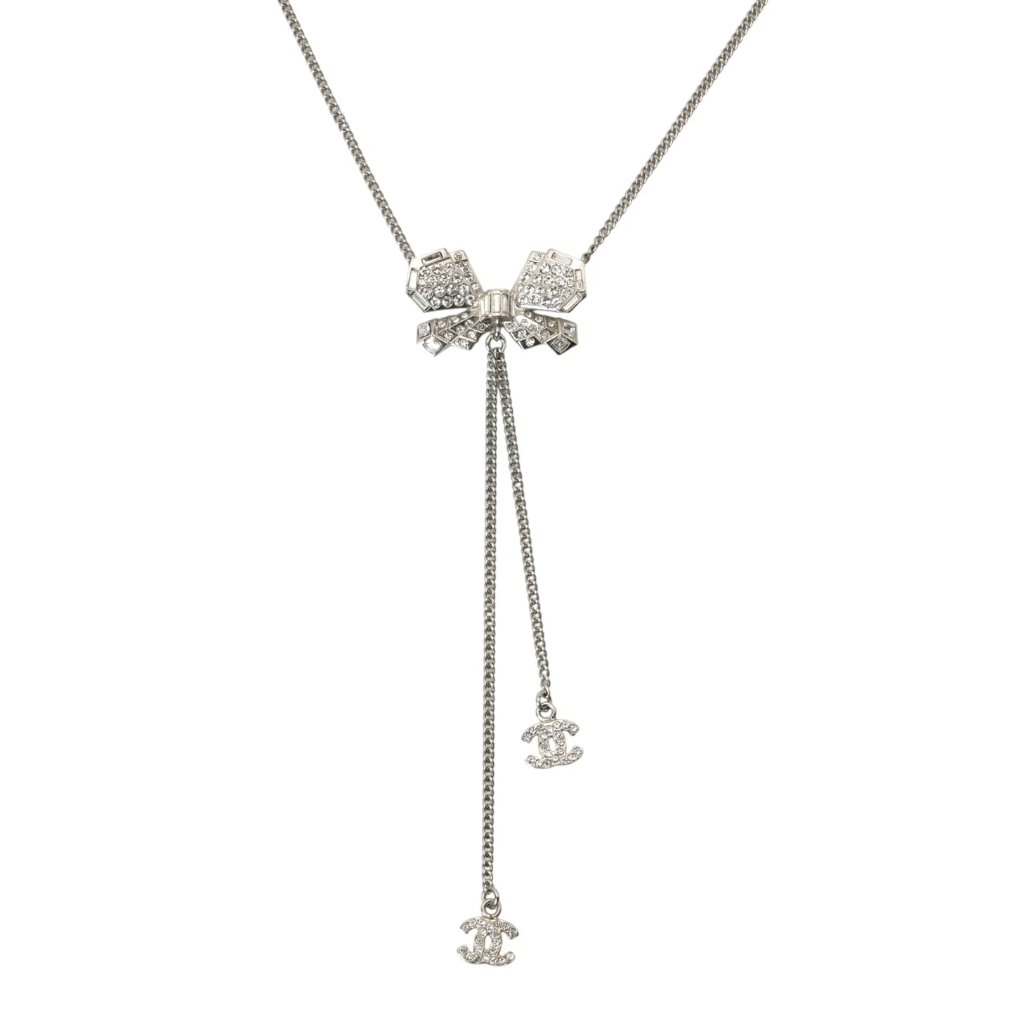 CHANEL ココマーク リボンモチーフ ネックレス - メタル