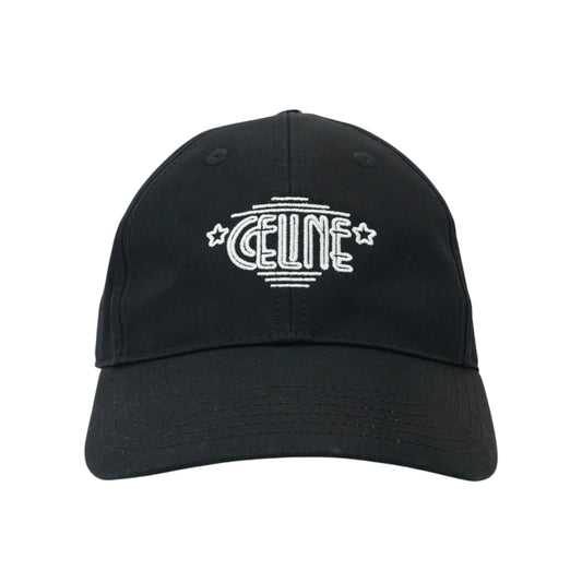 CELINE Wiltern Baseball Cap Cotton Hat - Black - 35896 