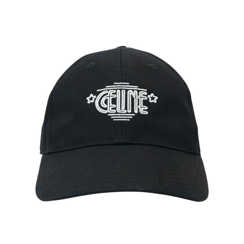 CELINE Wiltern Baseball Cap Cotton Hat - Black - 35896 