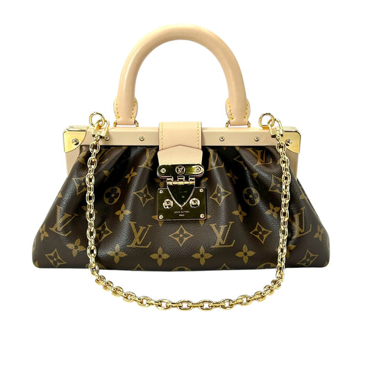 LOUIS VUITTON Clutch Monogram Canvas Handbag - Brown 