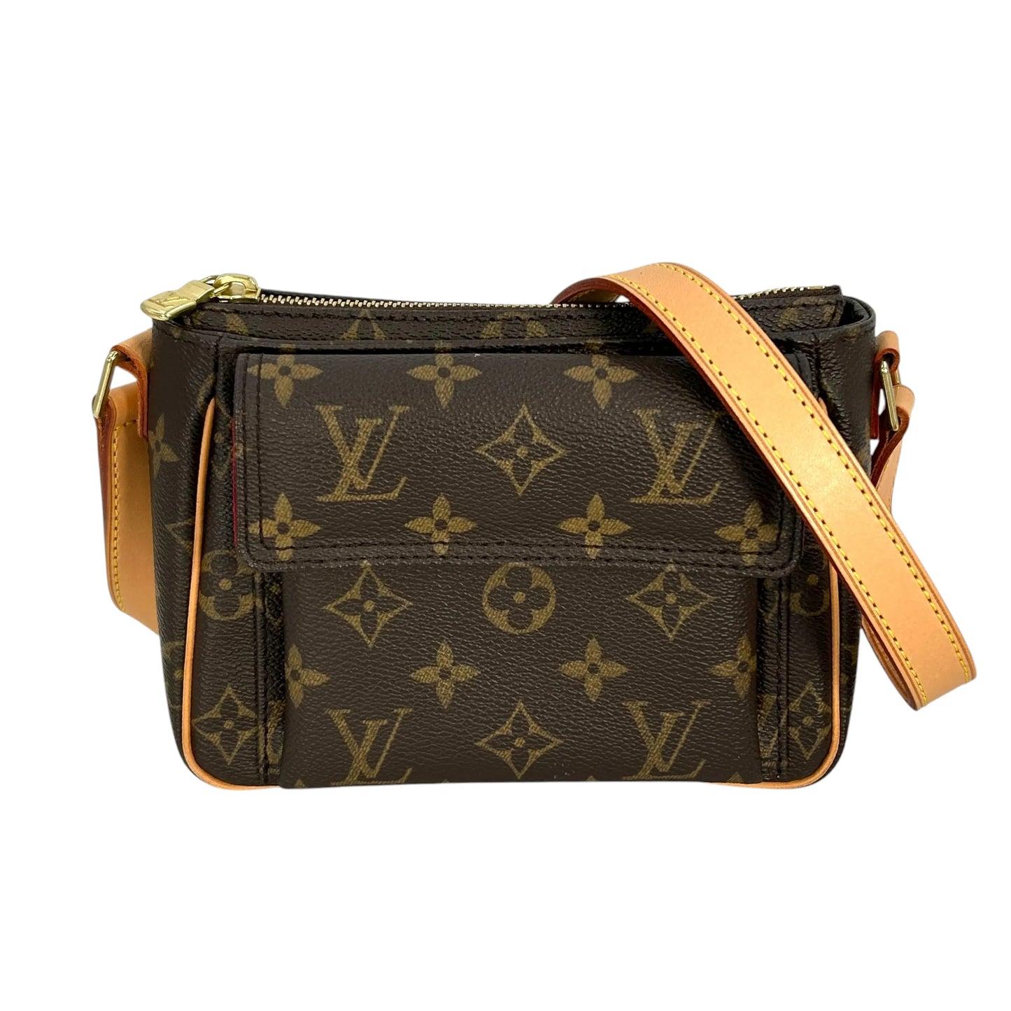 LOUIS VUITTON Viva Cite PM Monogram Canvas Shoulder Bag - Dark Brown 