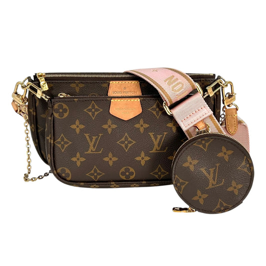 LOUIS VUITTON Multi Pochette Accessoires Monogram Canvas Shoulder Bag - Dark Brown 